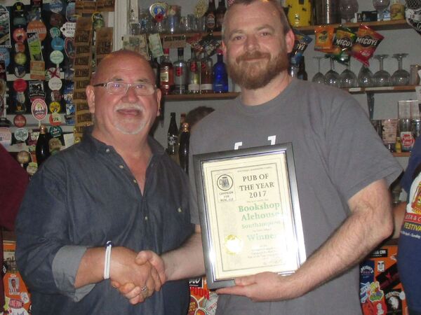 The Bookshop Alehouse - Southern Hampshire CAMRA Pub of the Year 2017